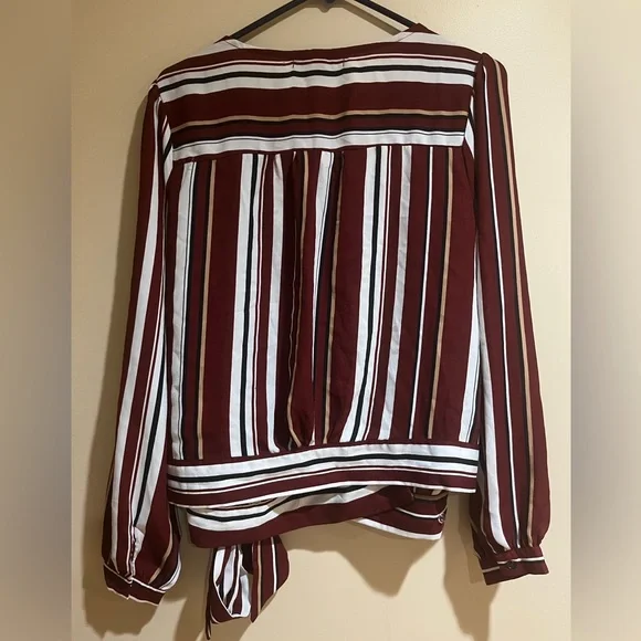 Maroon Striped Blouse - Picture 2 of 5